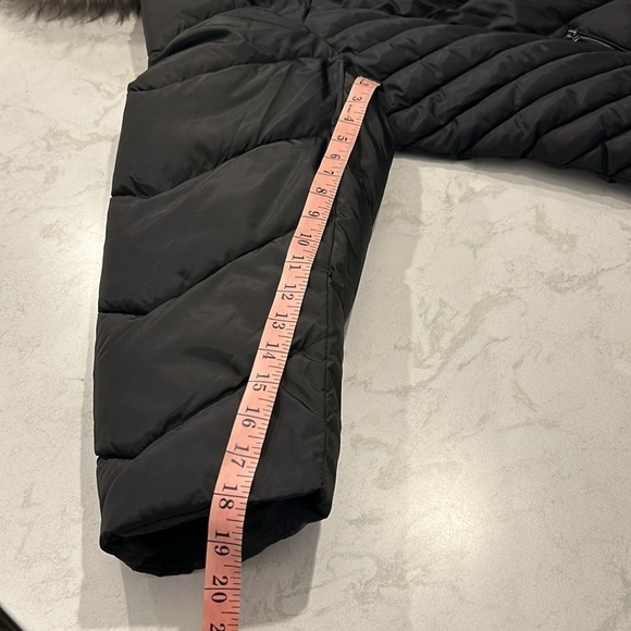 LONDON FOG 3X Black ZIP-FRONT LONG LENGTH PUFFER JACKET ZIP-OFF FUR TRIM HOOD - Picture 8 of 16